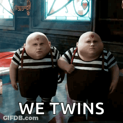 We Twins Cartoon Characters GIF
