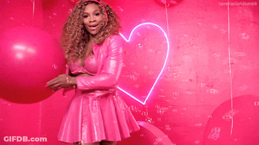 We Wear Pink On Wednesdays Serena Williams GIF