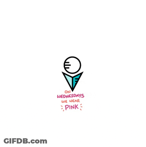 We Wear Pink On Wednesdays Small Text GIF