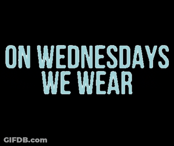 We Wear Pink On Wednesdays Text Animation GIF