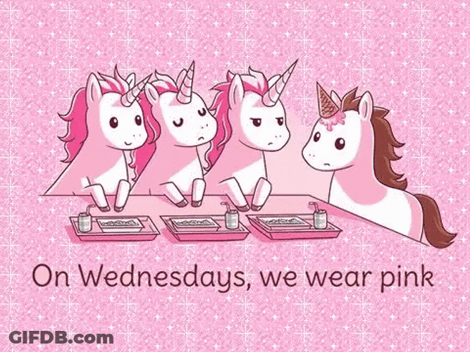 We Wear Pink On Wednesdays Unicorns GIF