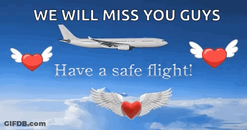 We Will Miss You Guys Poster With Hearts GIF