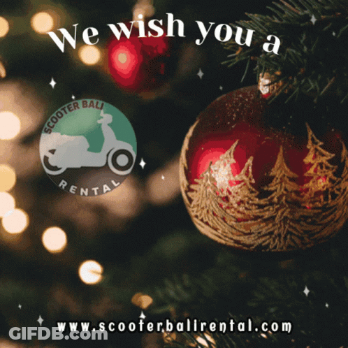 We Wish You A Merry Christmas Scooter Bali Rental GIF