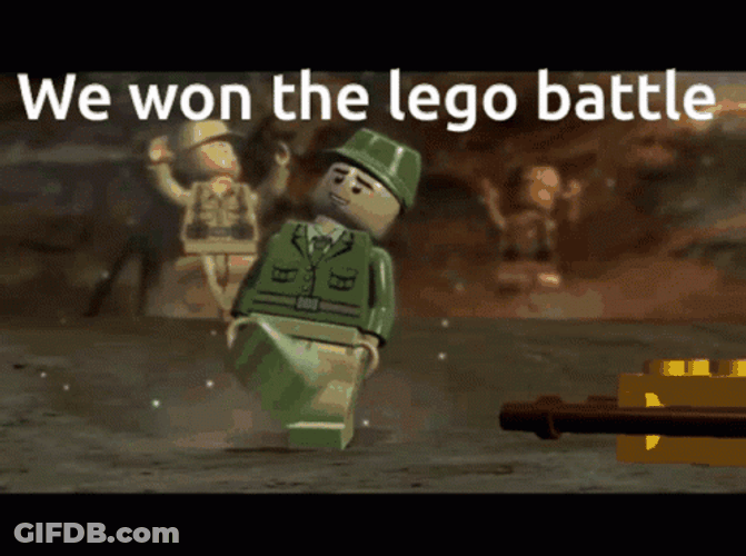 We Won The Lego Battle GIF