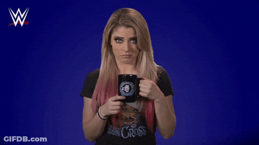 We Wrestler Alexa Bliss Coffee GIF