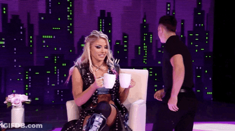 We Wrestler Alexa Bliss Coffee Time GIF