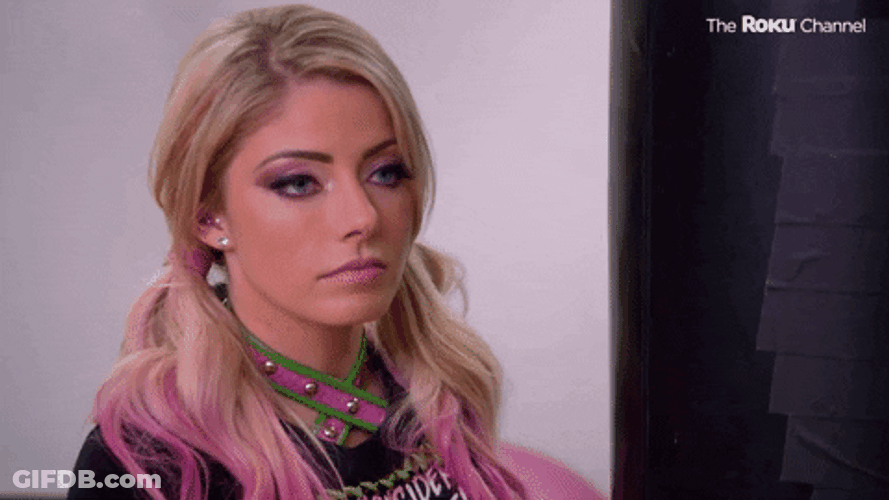 We Wrestler Alexa Bliss Nod GIF