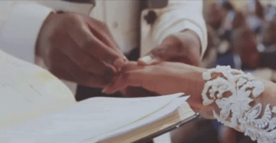 Wearing Ring On Wedding GIF