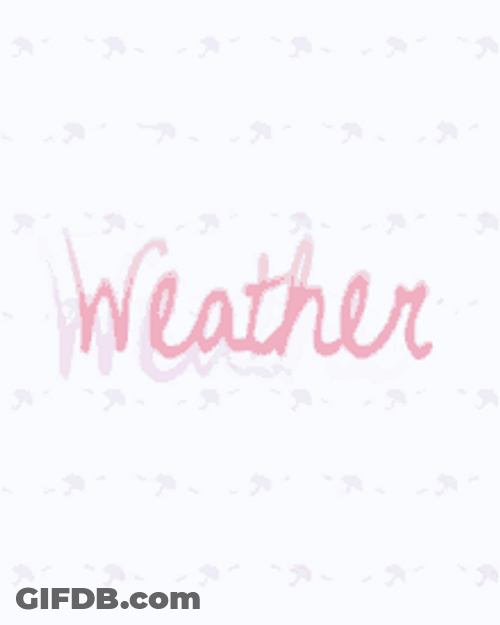 Weather Text With Umbrellas GIF