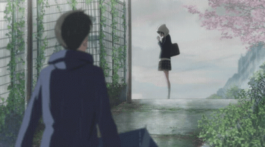 Weathering With You Hodaka Sees Hina Praying GIF