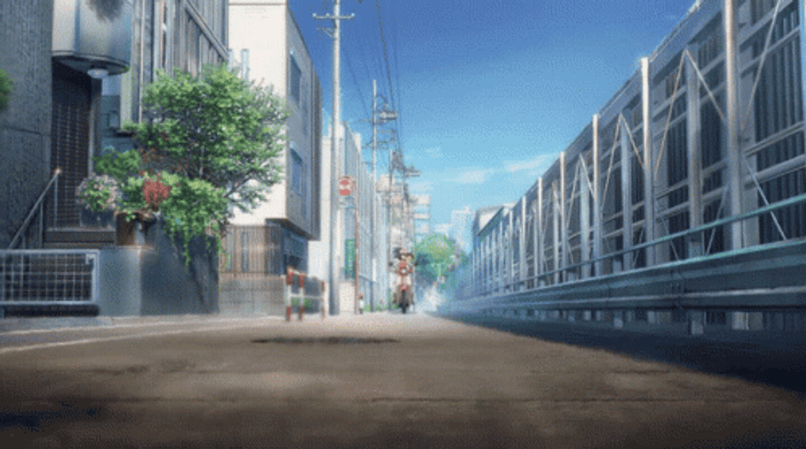 Weathering With You Natsumi Happy Riding Motorycle GIF