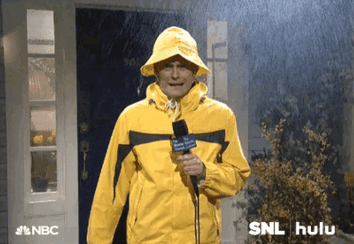 Weatherman Bill Hader Reporting SNL GIF