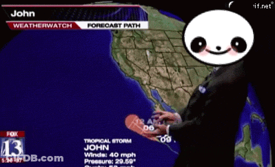 Weatherman John In Front Of Map GIF