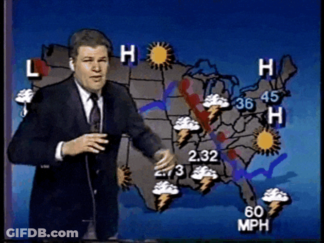 Weatherman Lloyd Lindsay Young Enthusiastic Reporting GIF