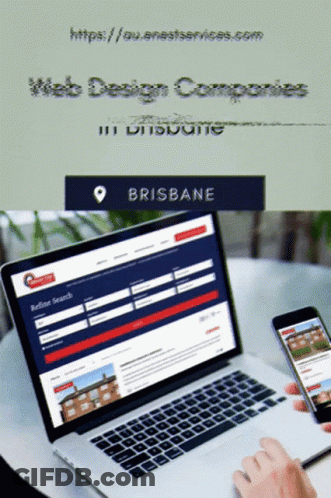Web Design Companies Brisbane On Laptop Screen GIF