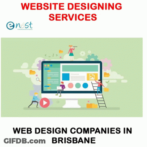 Web Design Company Ad With Computer GIF