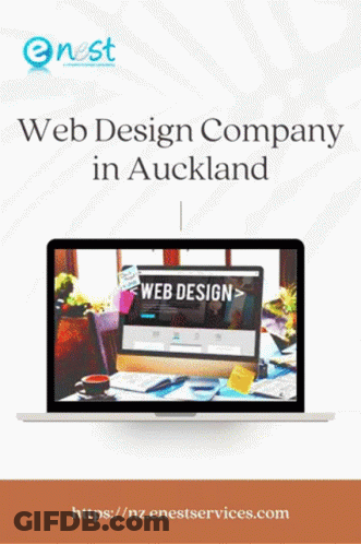 Web Design Company Auckland Advertisement With Laptop GIF