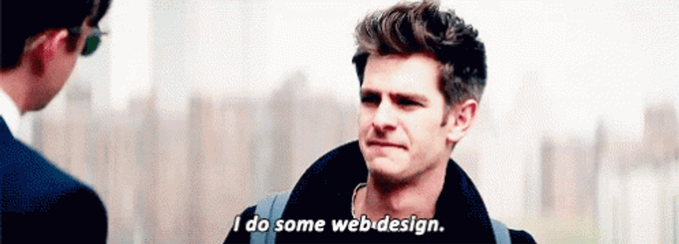 Web Design Peter Parker GIF
