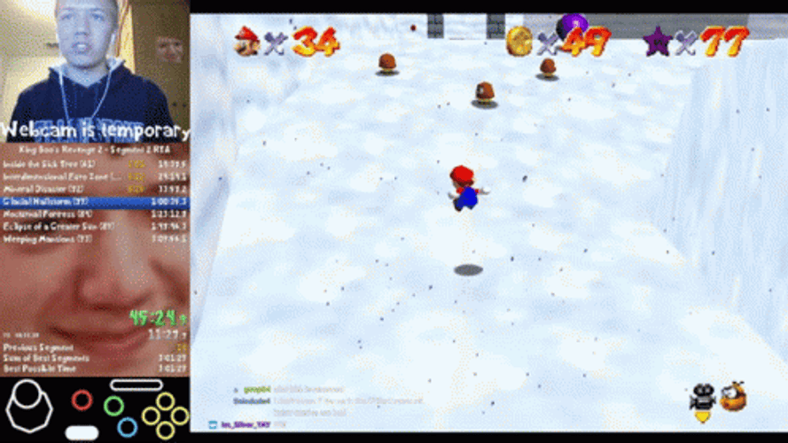 Webcam Playing Sm64 GIF