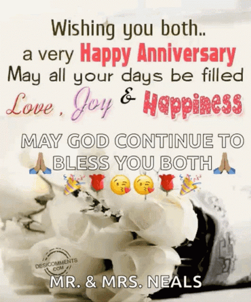 Wedding Anniversary Happiness God Bless GIF
