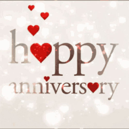 Wedding Anniversary Love Hearts GIF