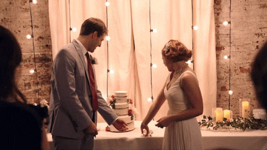 Wedding Cake Drunk Guest GIF
