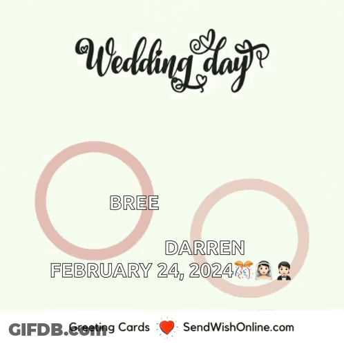 Wedding Card For Bree And Darren GIF
