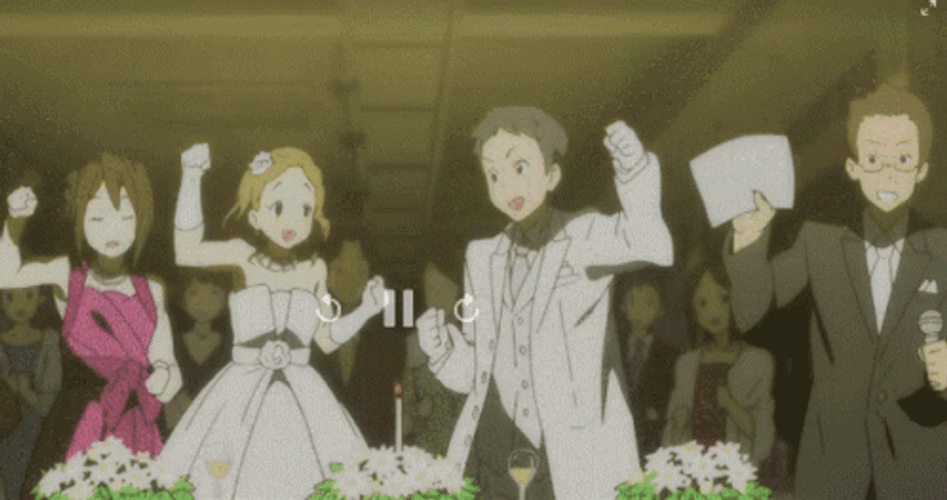 Wedding Cheer K-On Anime GIF