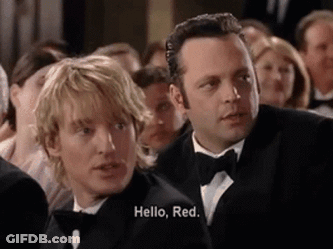 Wedding Crashers Vince Hello Red GIF