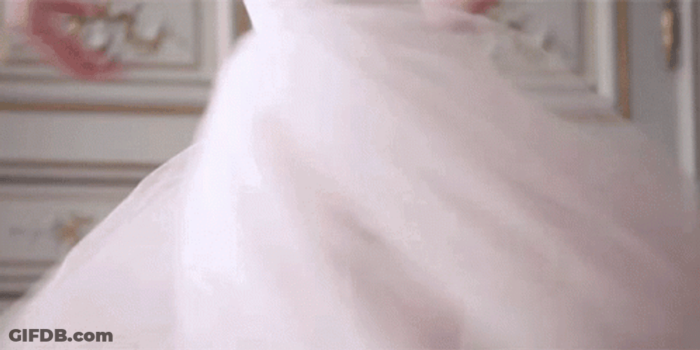 Wedding Dress Skirt Spinning GIF