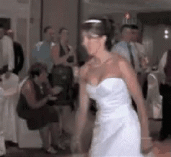 Wedding Fail Bouquet Toss GIF