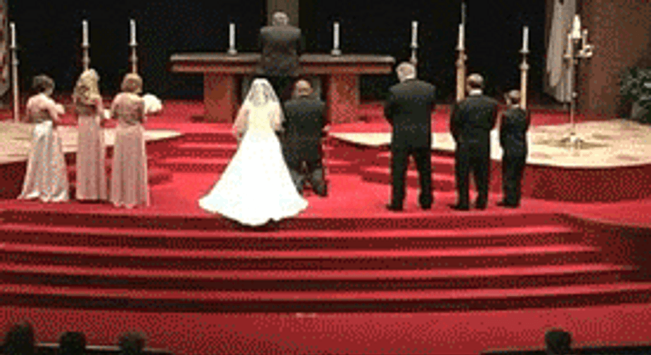 Wedding Groomsman Faint GIF