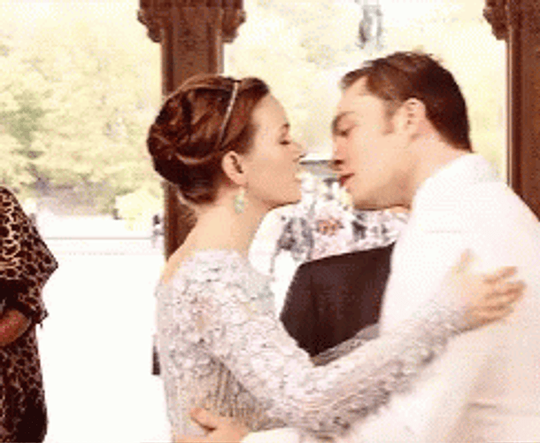 Wedding Kiss Chuck Blair GIF