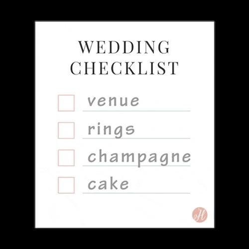 Wedding Needs Checklist GIF