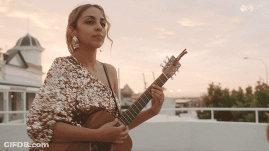 Wedding Singer Plays Guitar GIF