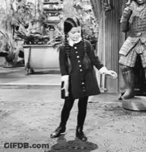 Wednesday Addams Dancing Alone GIF