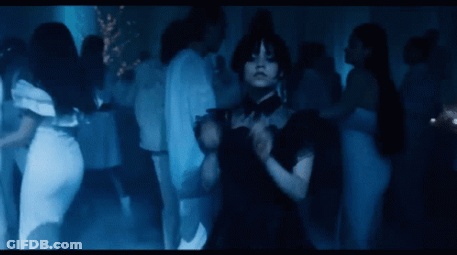 Wednesday Addams Dancing Alone GIF