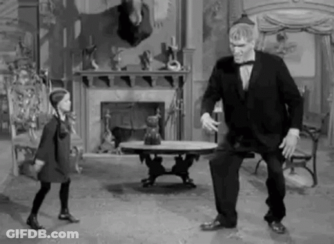 Wednesday Addams Dancing With Her Dad GIF