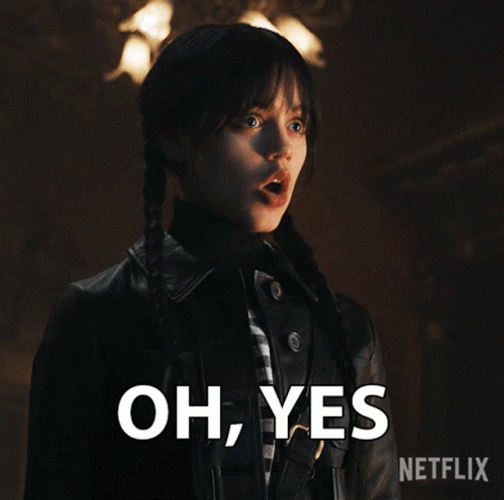 Wednesday Addams Oh Yes Meme GIF