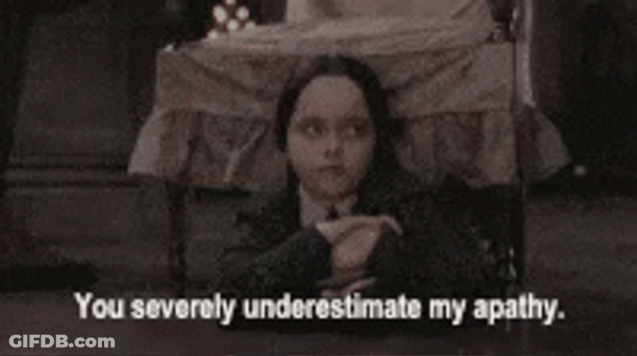 Wednesday Addams Rolling Eyes GIF