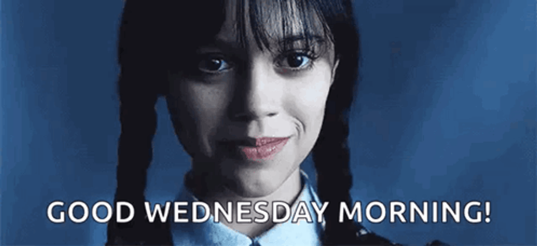 Wednesday Addams Smiling Morning Wednesday GIF