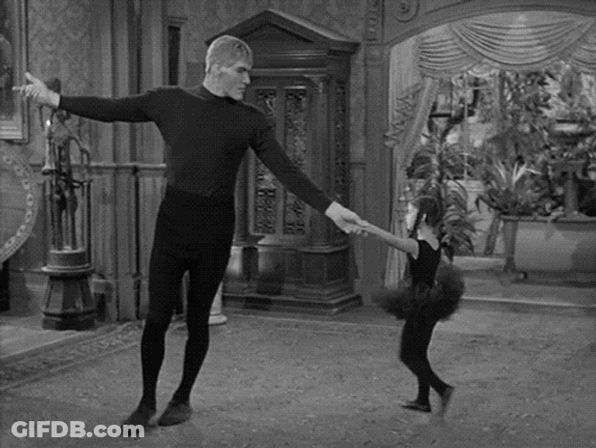 Wednesday And Charles Addams Swing Dancing GIF
