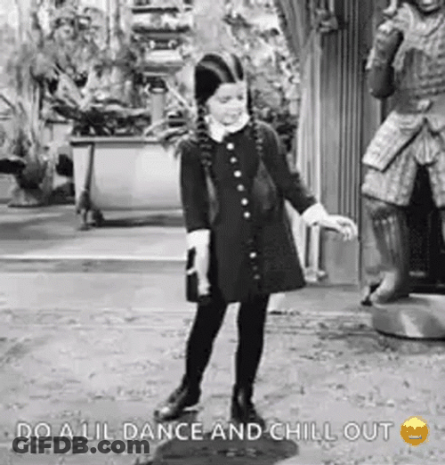Wednesday Little Dancing Chill Out Meme GIF