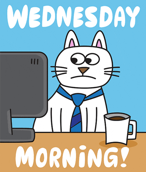 Wednesday Morning Working With Coffee Funny GIF