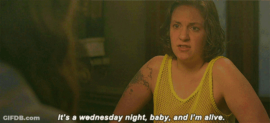 Wednesday Night Im Alive Happy Hump Day Meme GIF