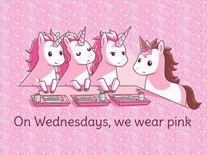 Wednesday Pink Unicorns GIF