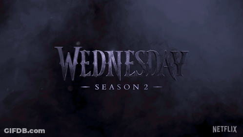 Wednesday Season 2 Poster Dark Background GIF