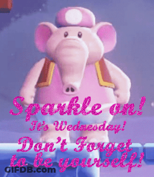 Wednesday Sparkling Elephant Meme GIF