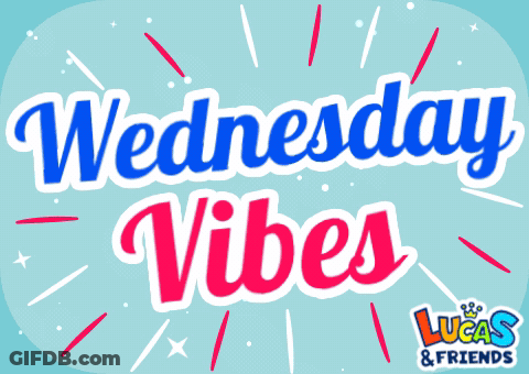 Wednesday Vibes In Blue And Pink GIF