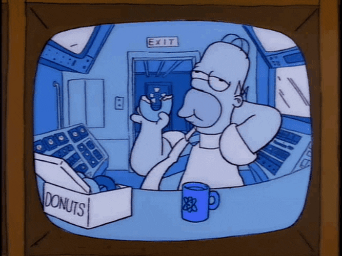 Wednesday Work Meme Homer Simpson Eating Donut GIF